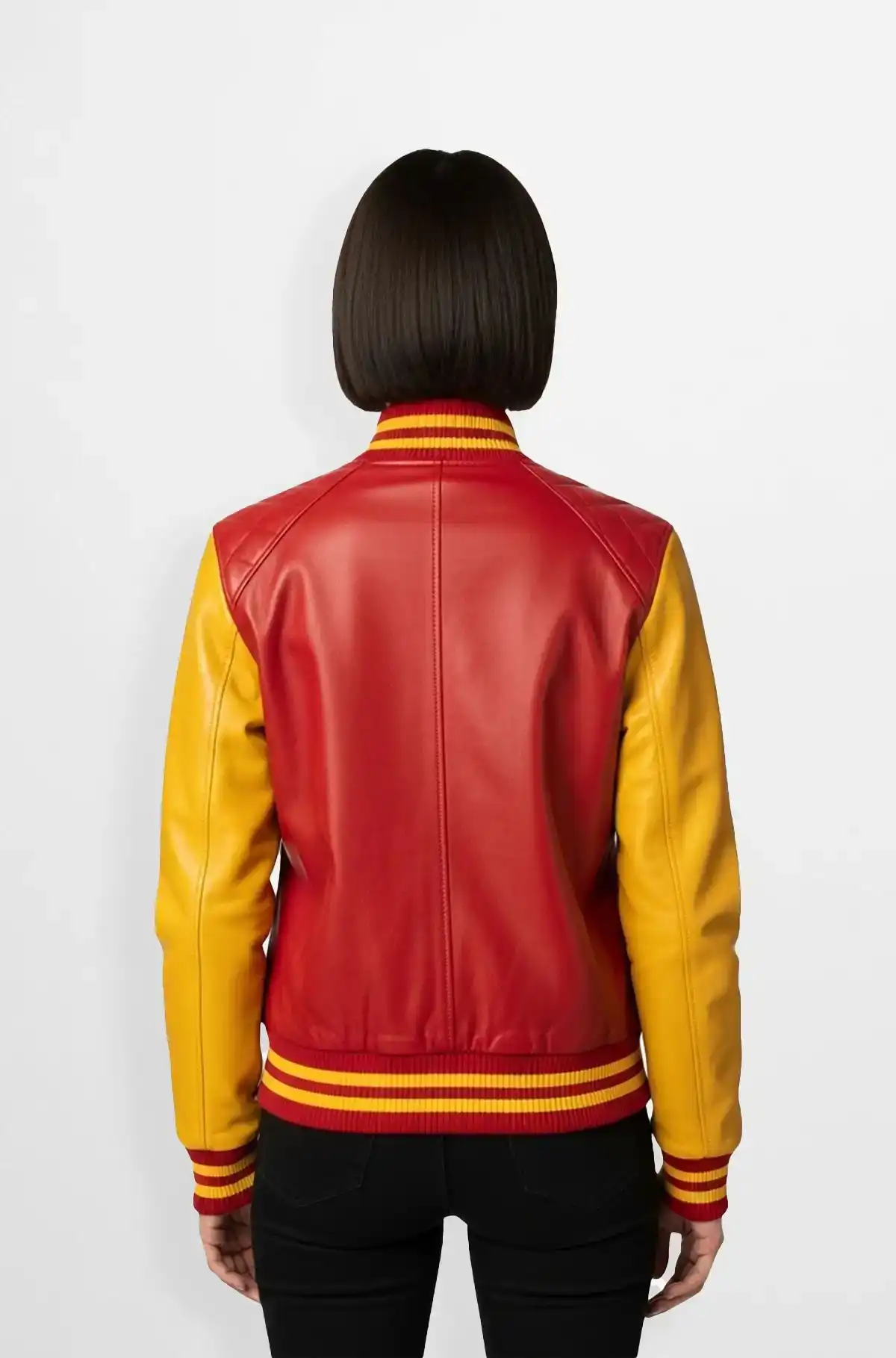 FlameFlash Varsity Leather Jacket