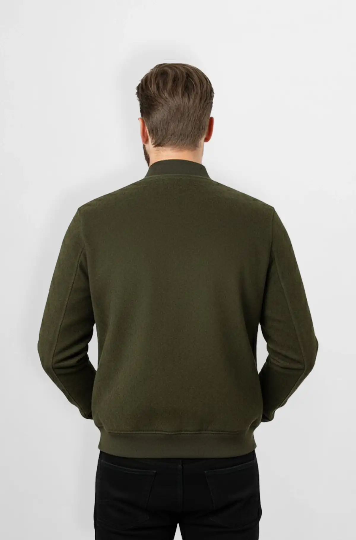 Forest Luxe Crocodile Trim Bomber Jacket