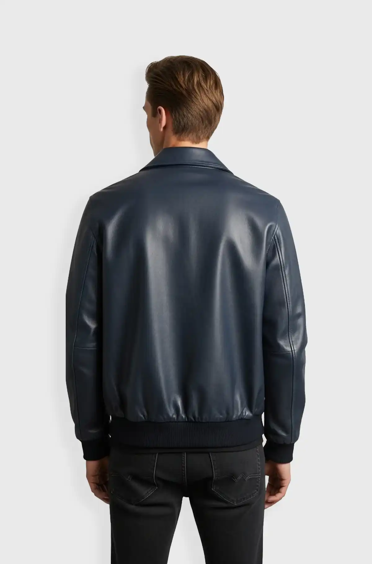 Genuine Leather Bomber Jacket