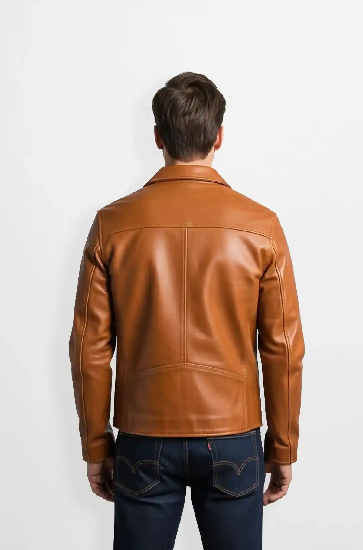 Genuine Tan Leather Jacket