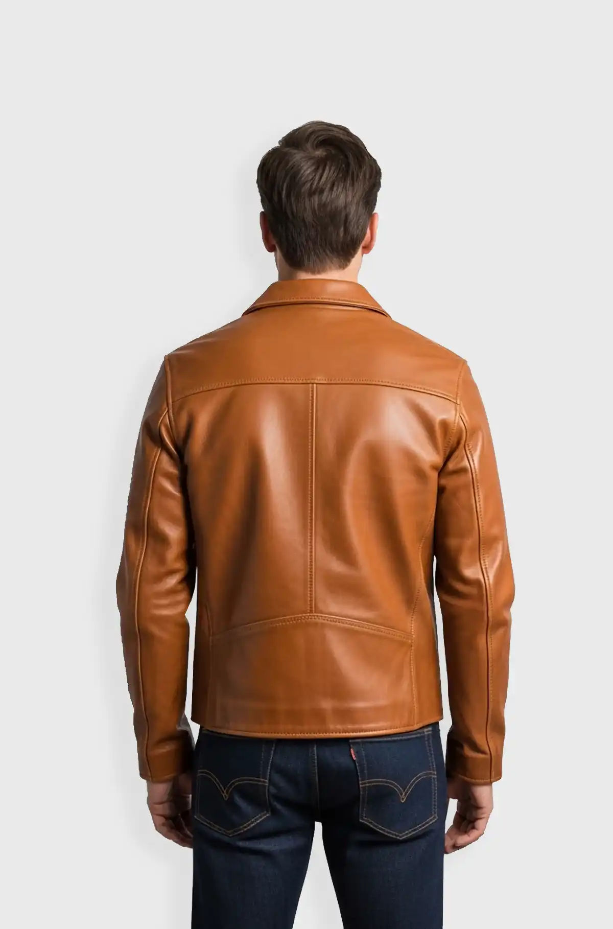 Genuine Tan Leather Jacket