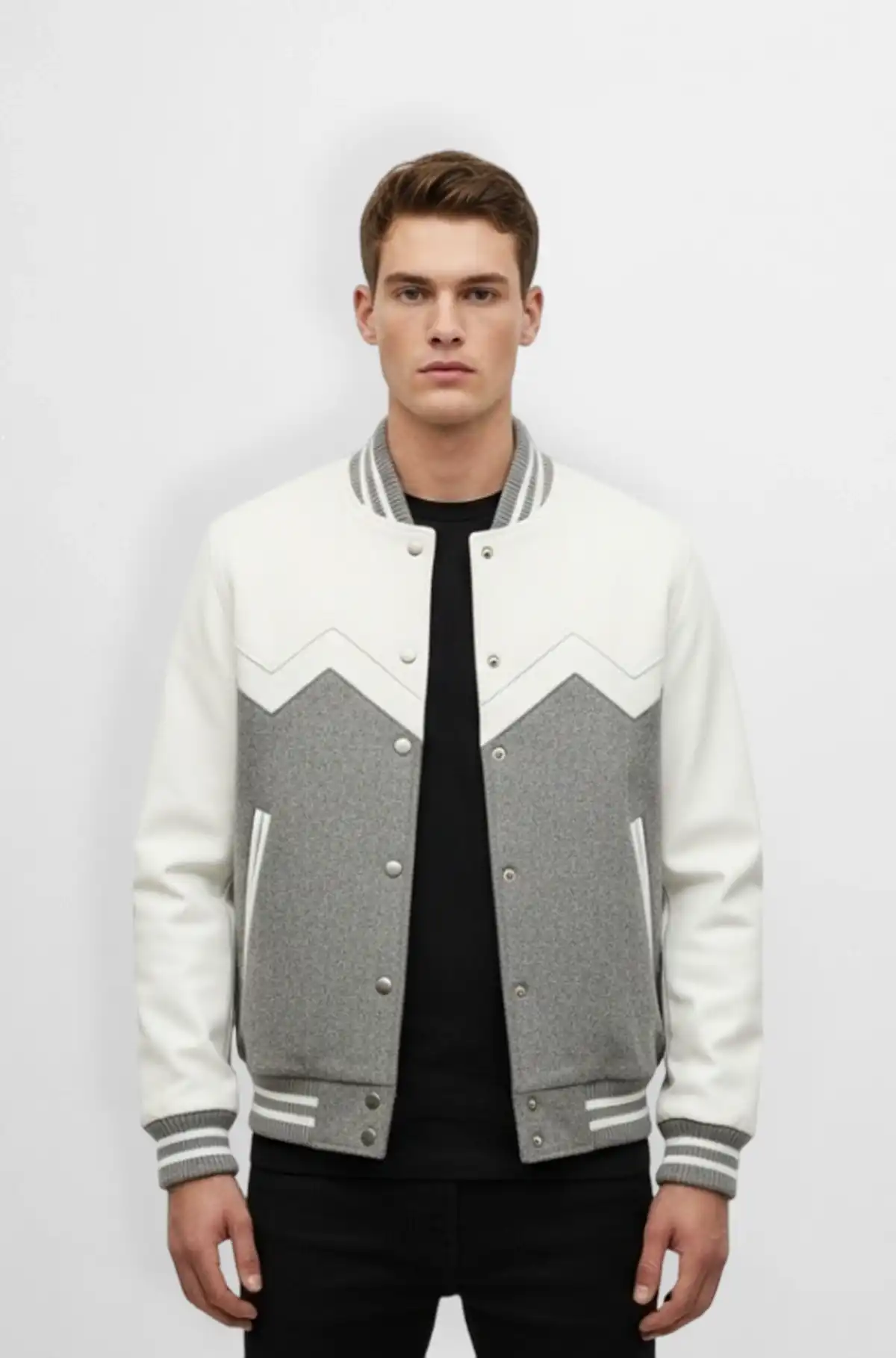 Glacier Edge Varsity Leather Jacket