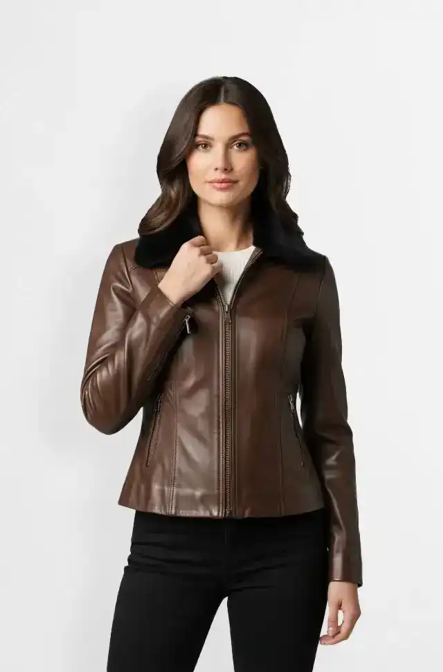 Heritage Shearling Brown Bomber Jacket