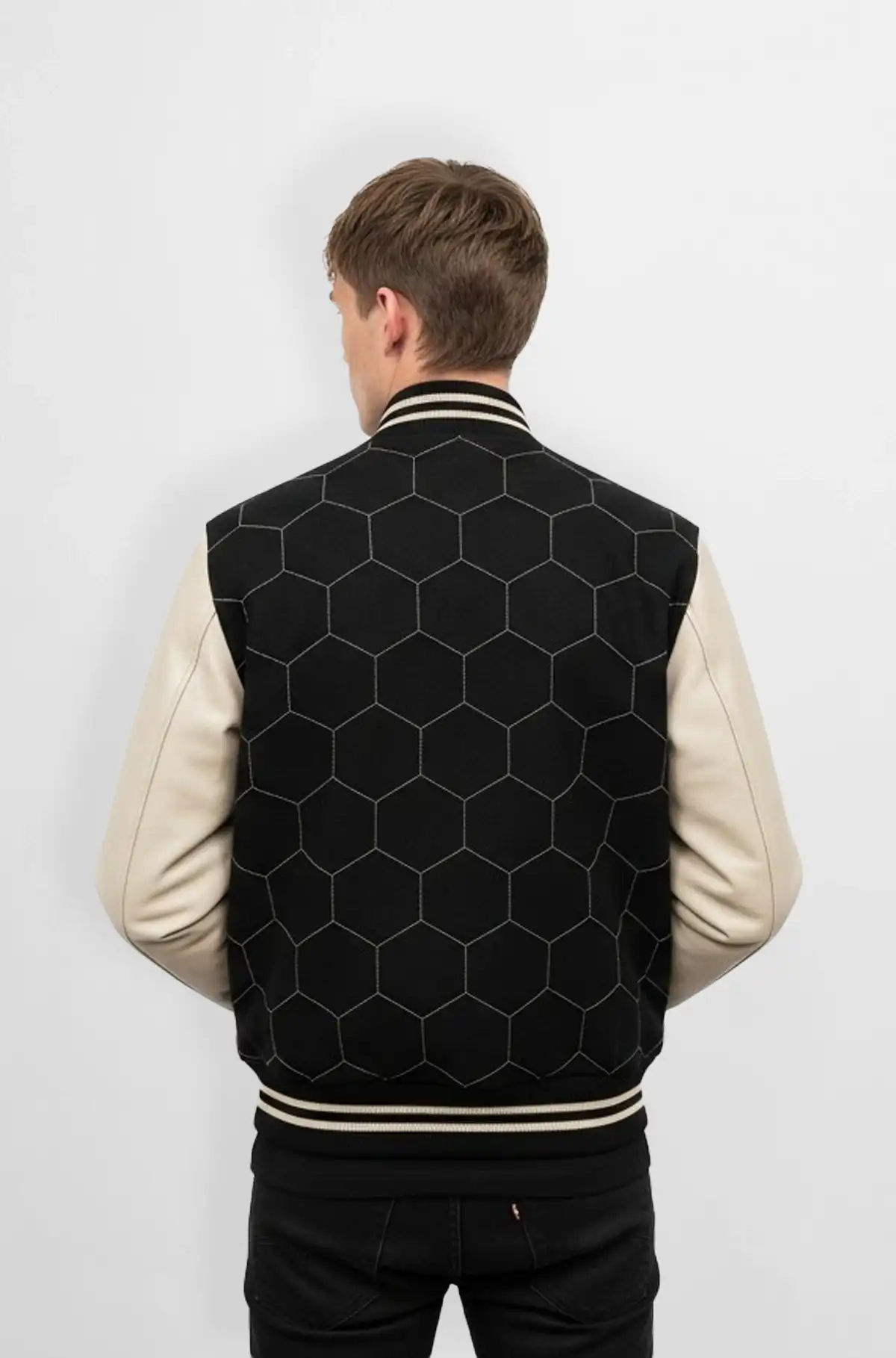 HexaCore Varsity Leather Jacket