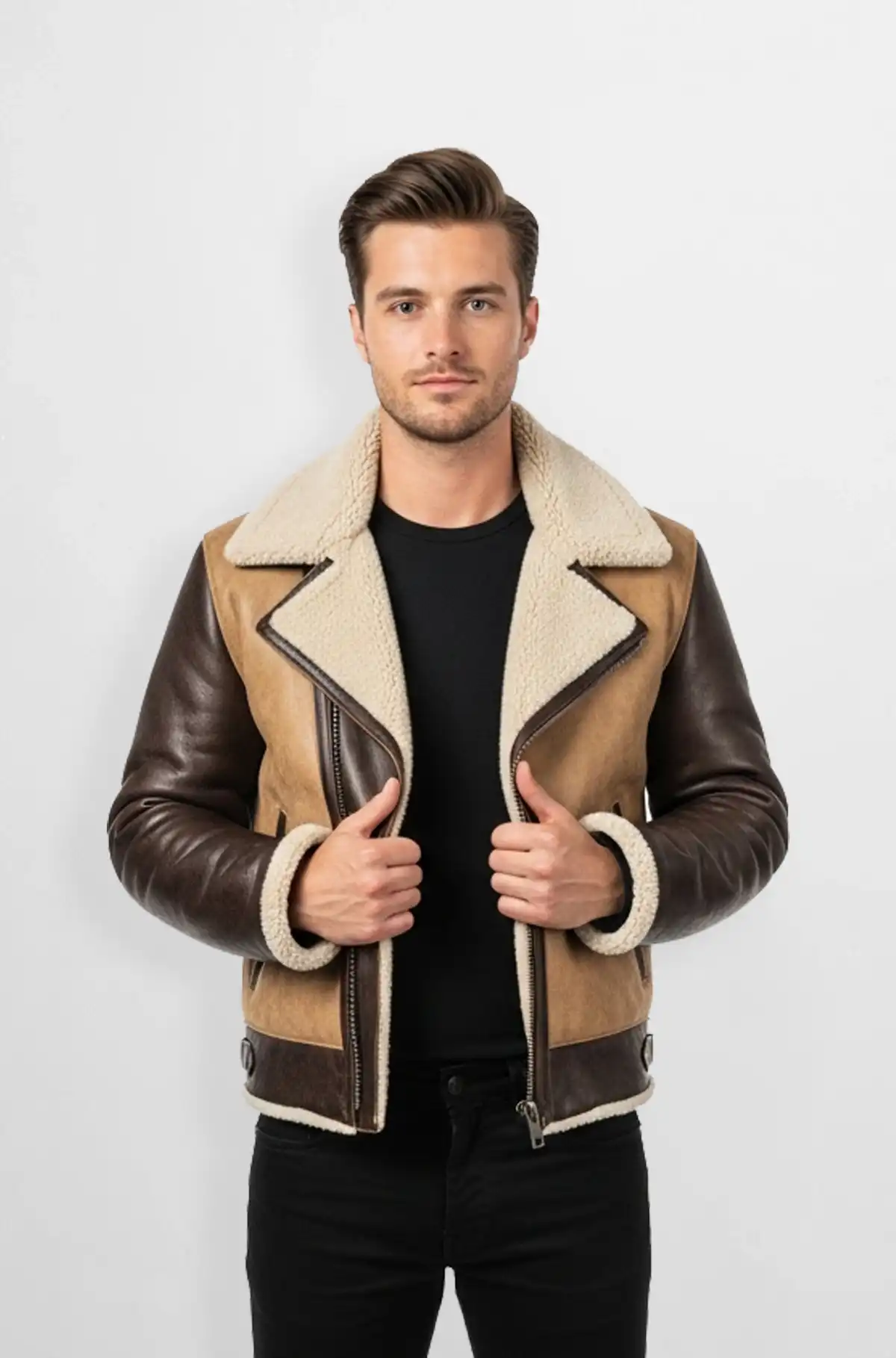 Highland Luxe Shearling Aviator Jacket