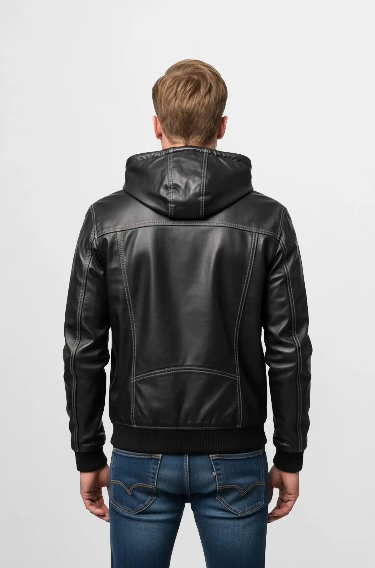 Intense Black Leather Biker Jacket