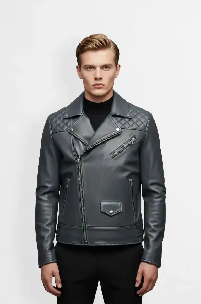 IronCrest Quilted Biker Jacket