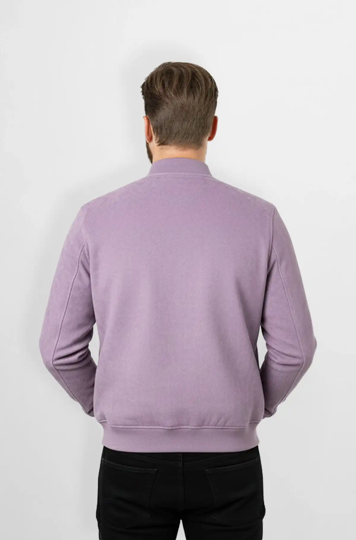 Lavender suede with Crocodile Bomber Jacket