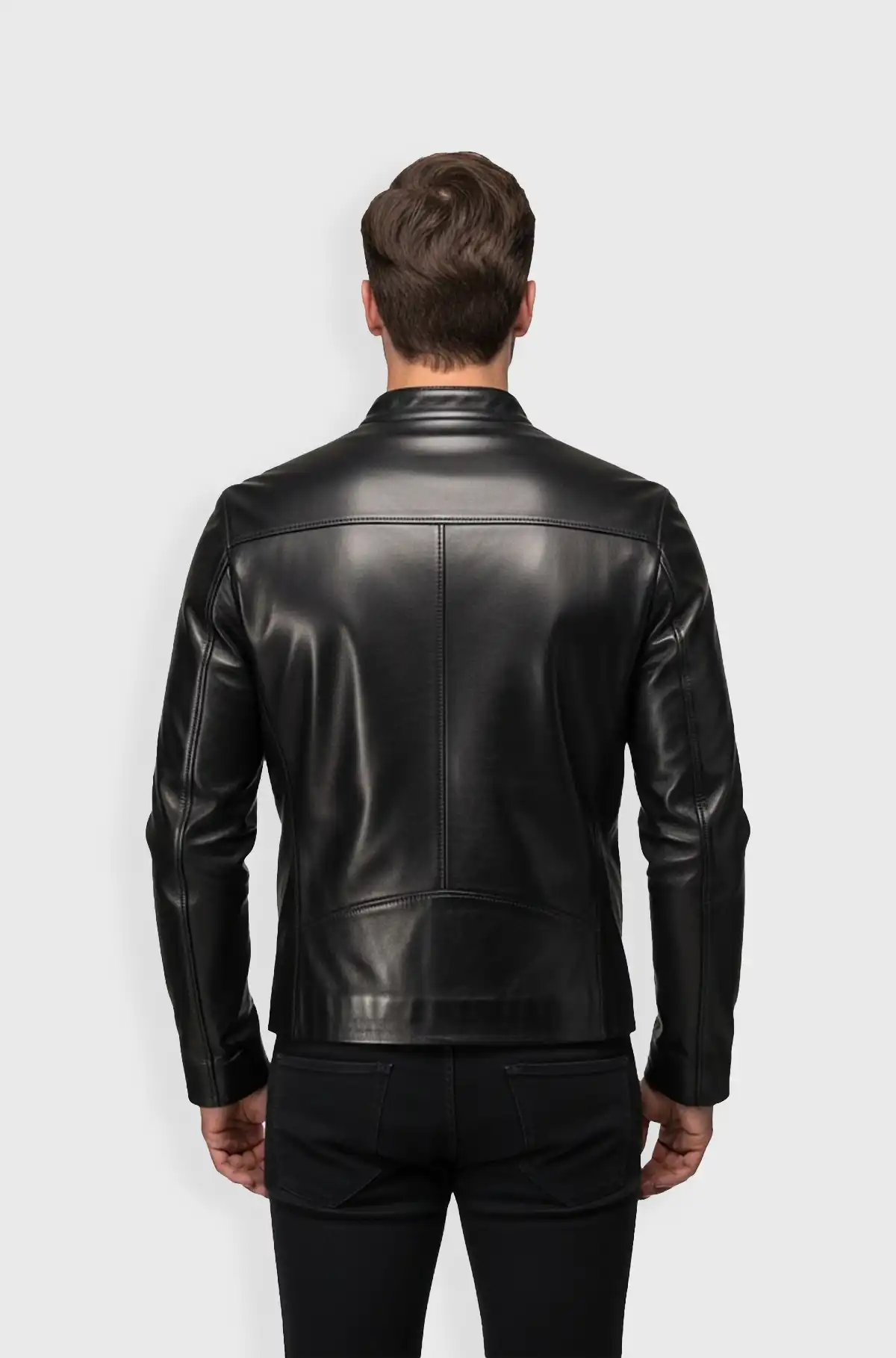 Matte Black Racer Leather Jacket Matte Black Racer Leather Jacket
