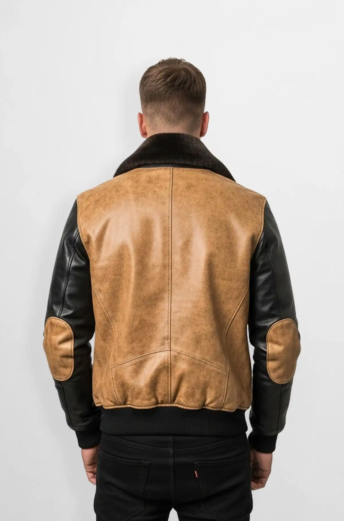 Maverick Shearling Bomber Leather Jacket