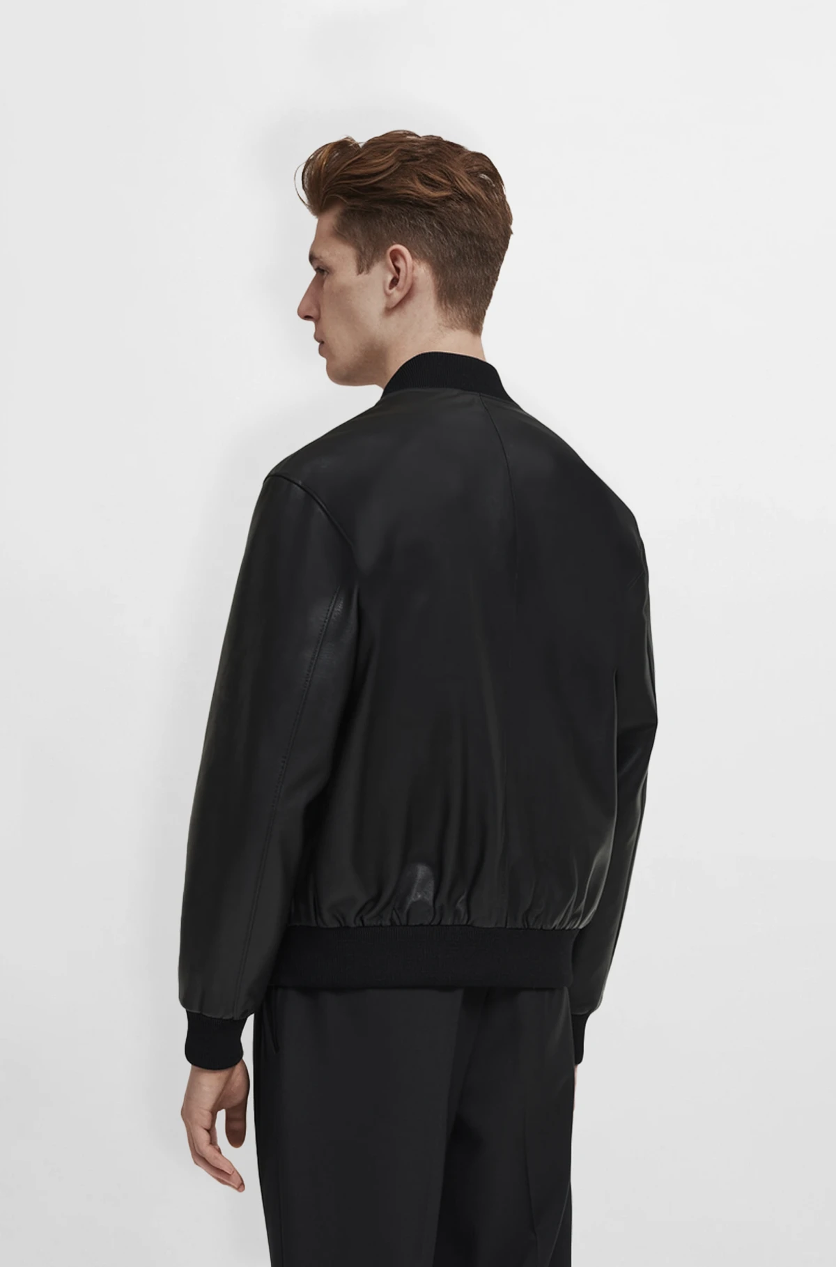 Mens Black Leather Bomber Jacket Mens Black Leather Bomber Jacket