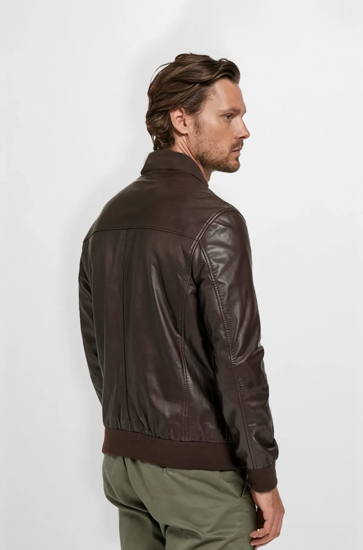 Mens Brown Leather Bomber Jacket Mens Brown Leather Bomber Jacket