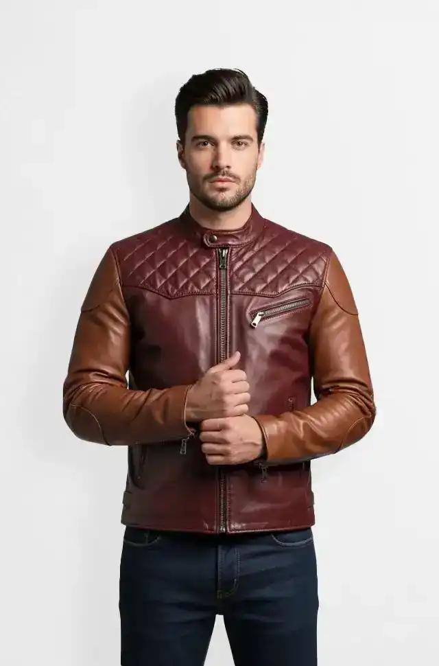 Mens Premium Quilted Leather Jacket