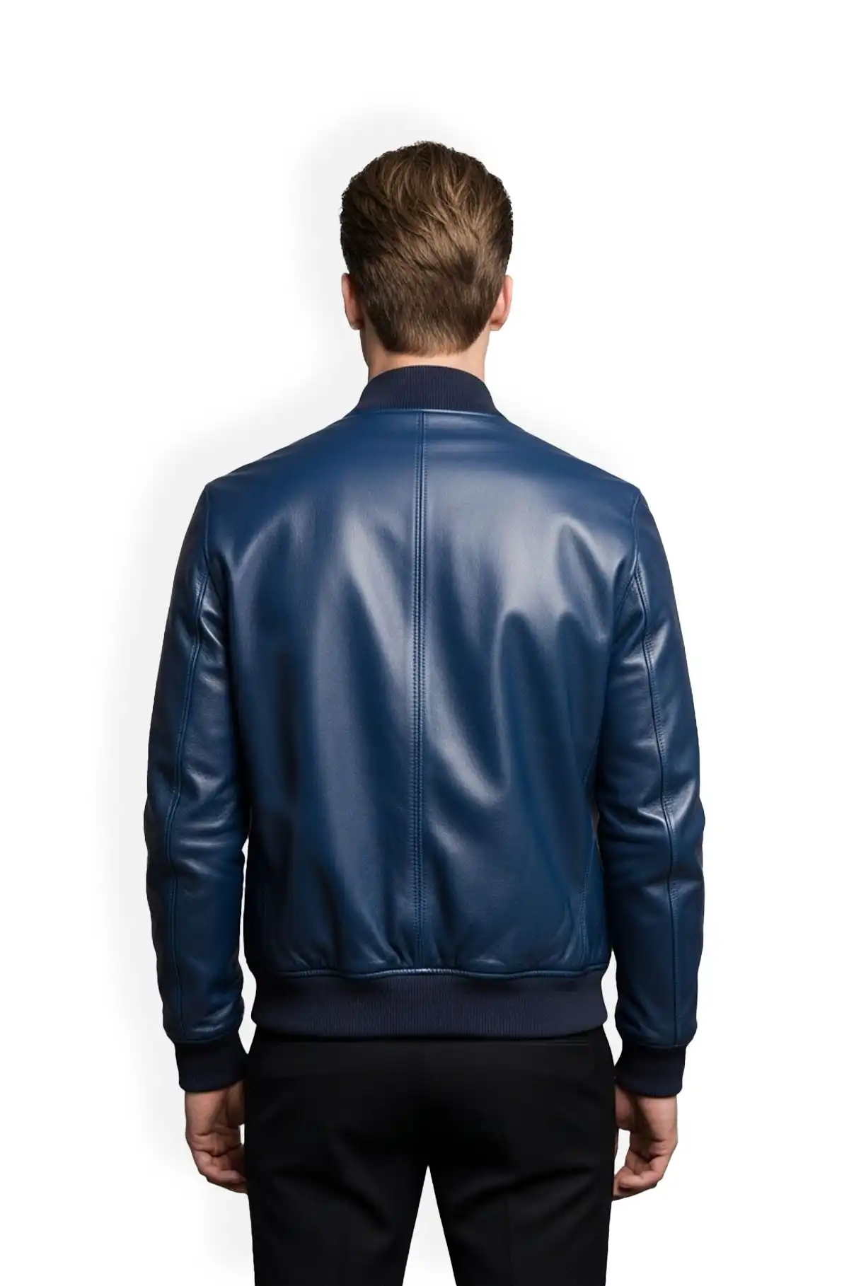 Midnight Aero Leather Bomber