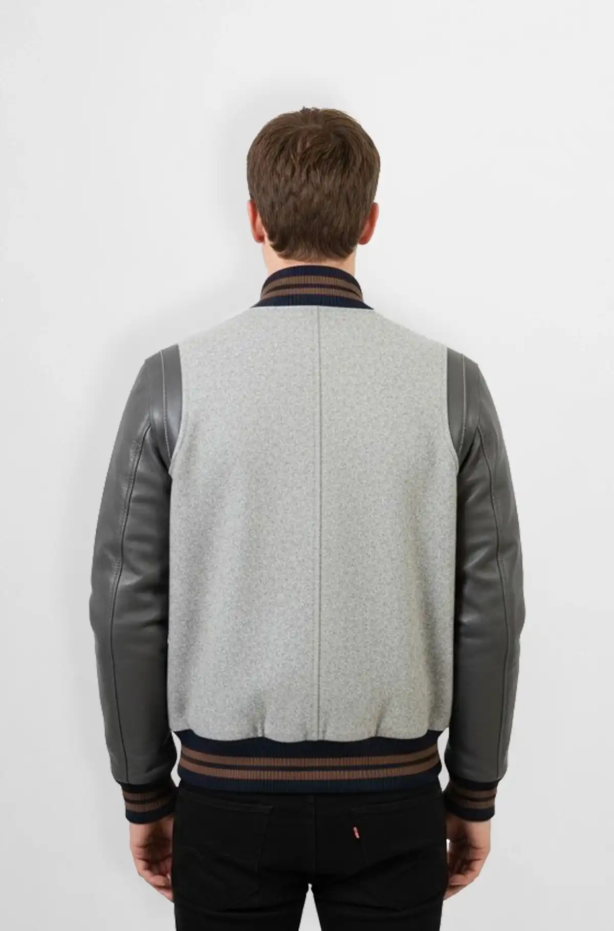 Midnight Alloy Grey Varsity Jacket
