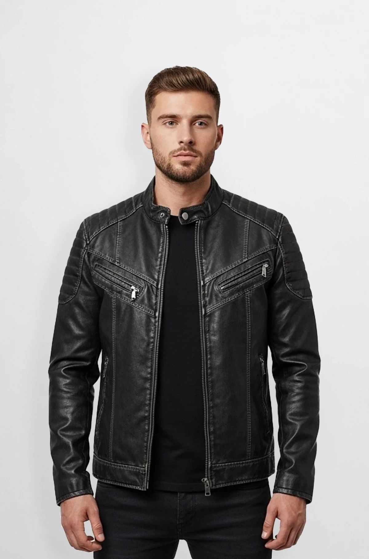 Midnight Rider Biker Leather Jacket