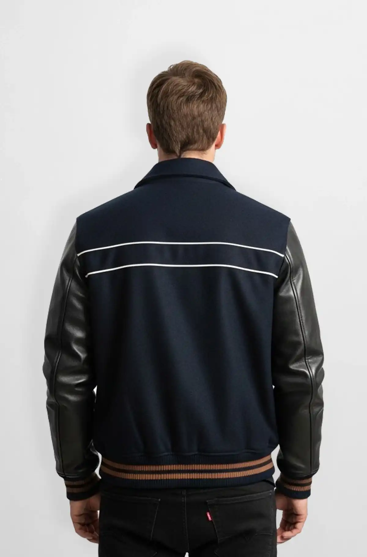 Midnight Varsity Leather Jacket