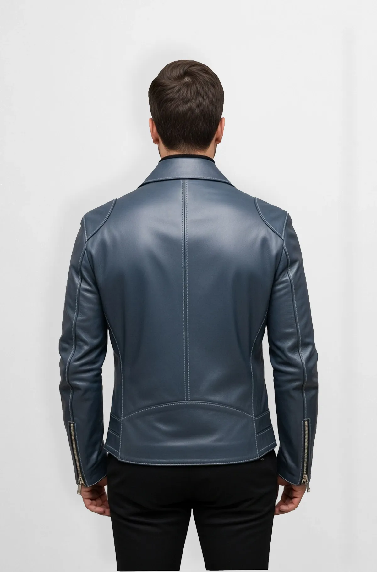 Midnight Velocity Leather Biker Jacket