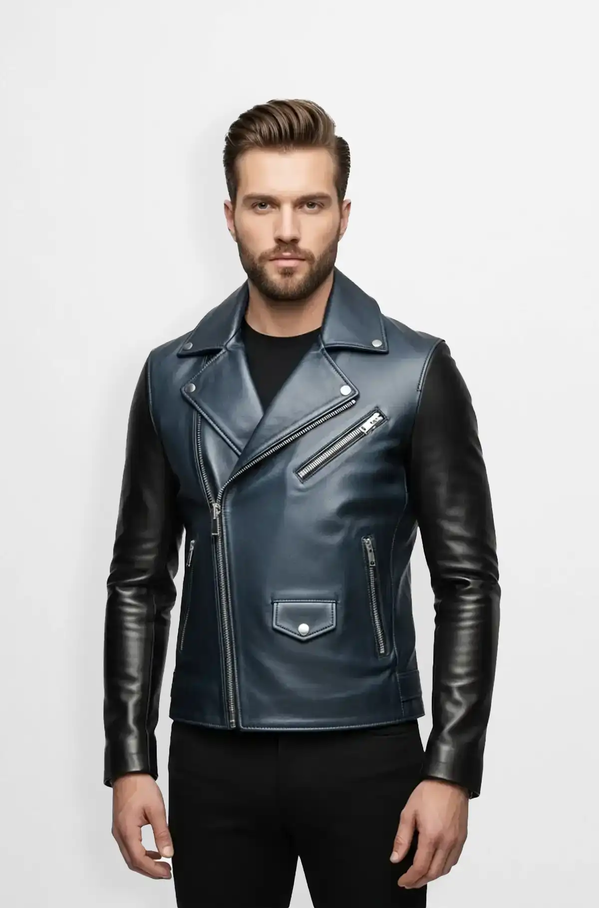 Midnight Vortex Biker Jacket