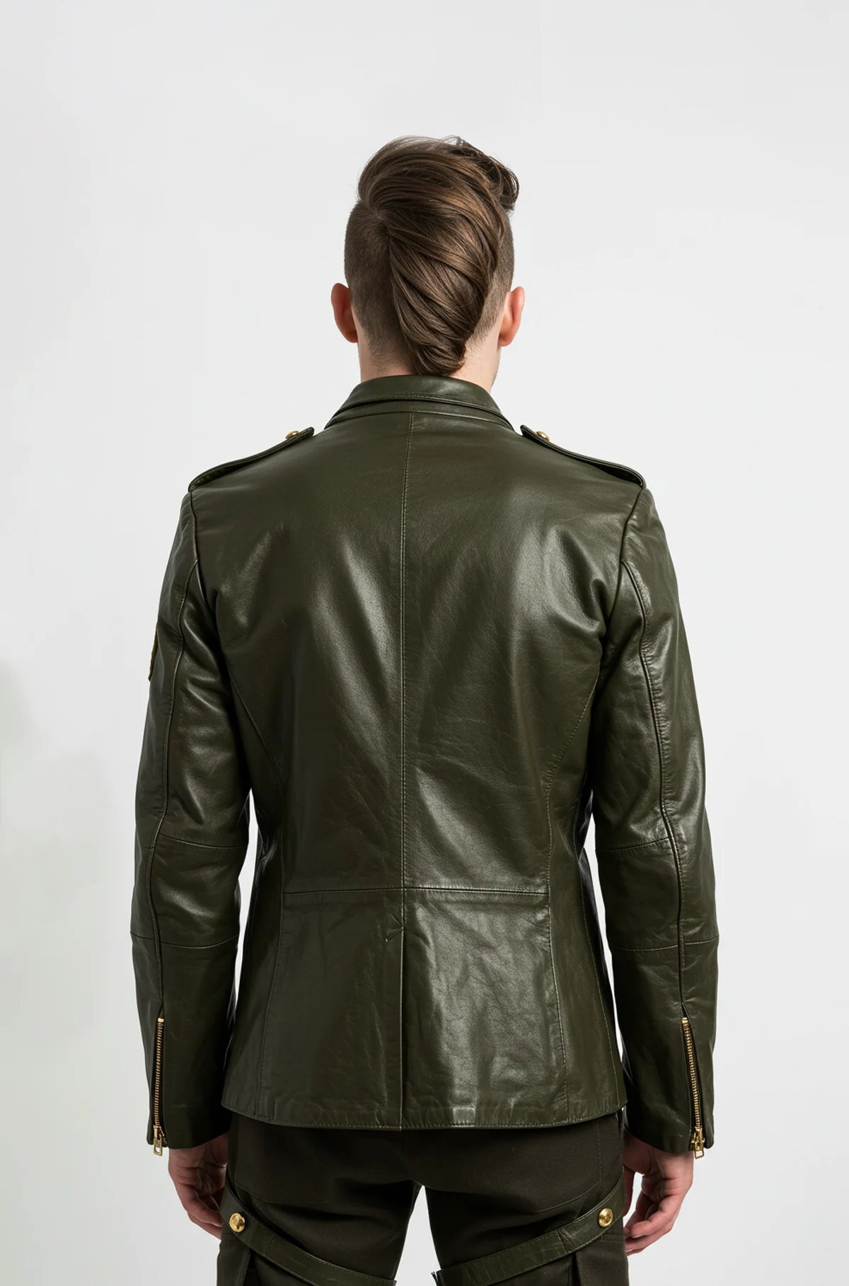 Military Style Leather Jacket Military Style Leather Jacket