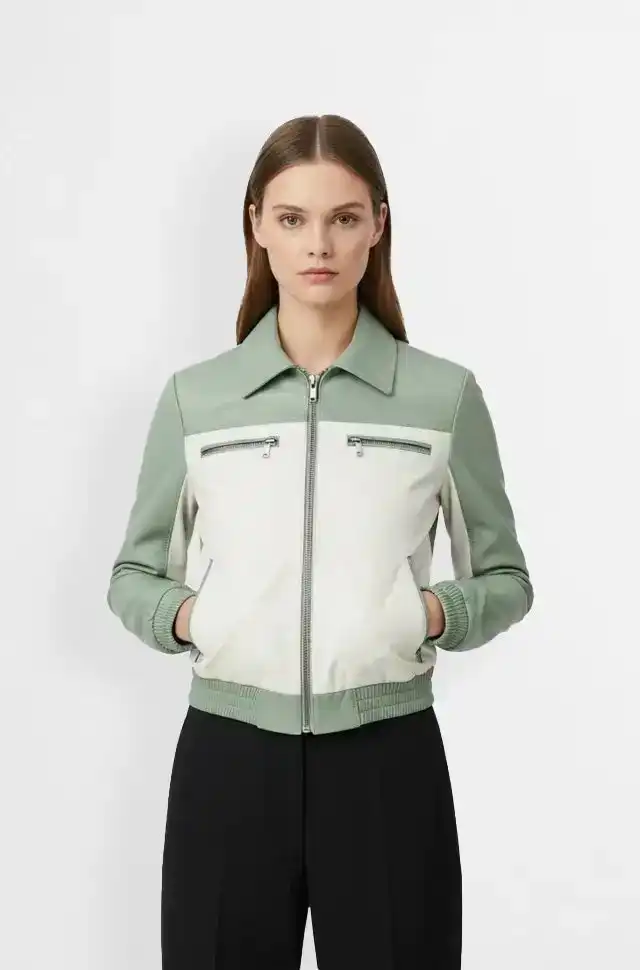 Mint Crest Bomber Jacket