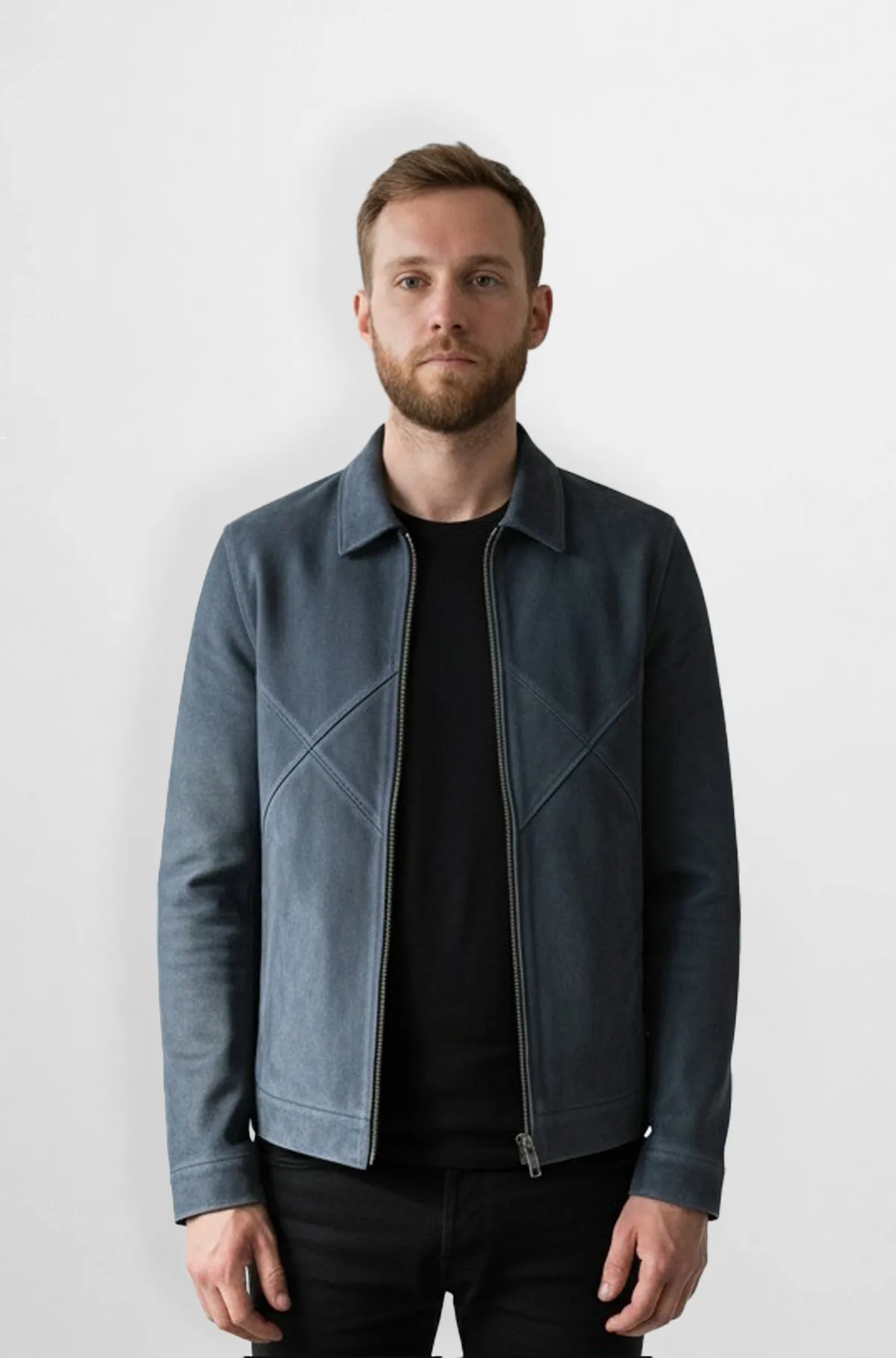 Monarch Edge Blue Suede Jacket