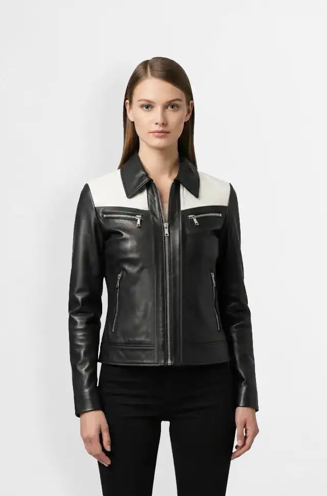 Monochrome Rebel Biker Jacket