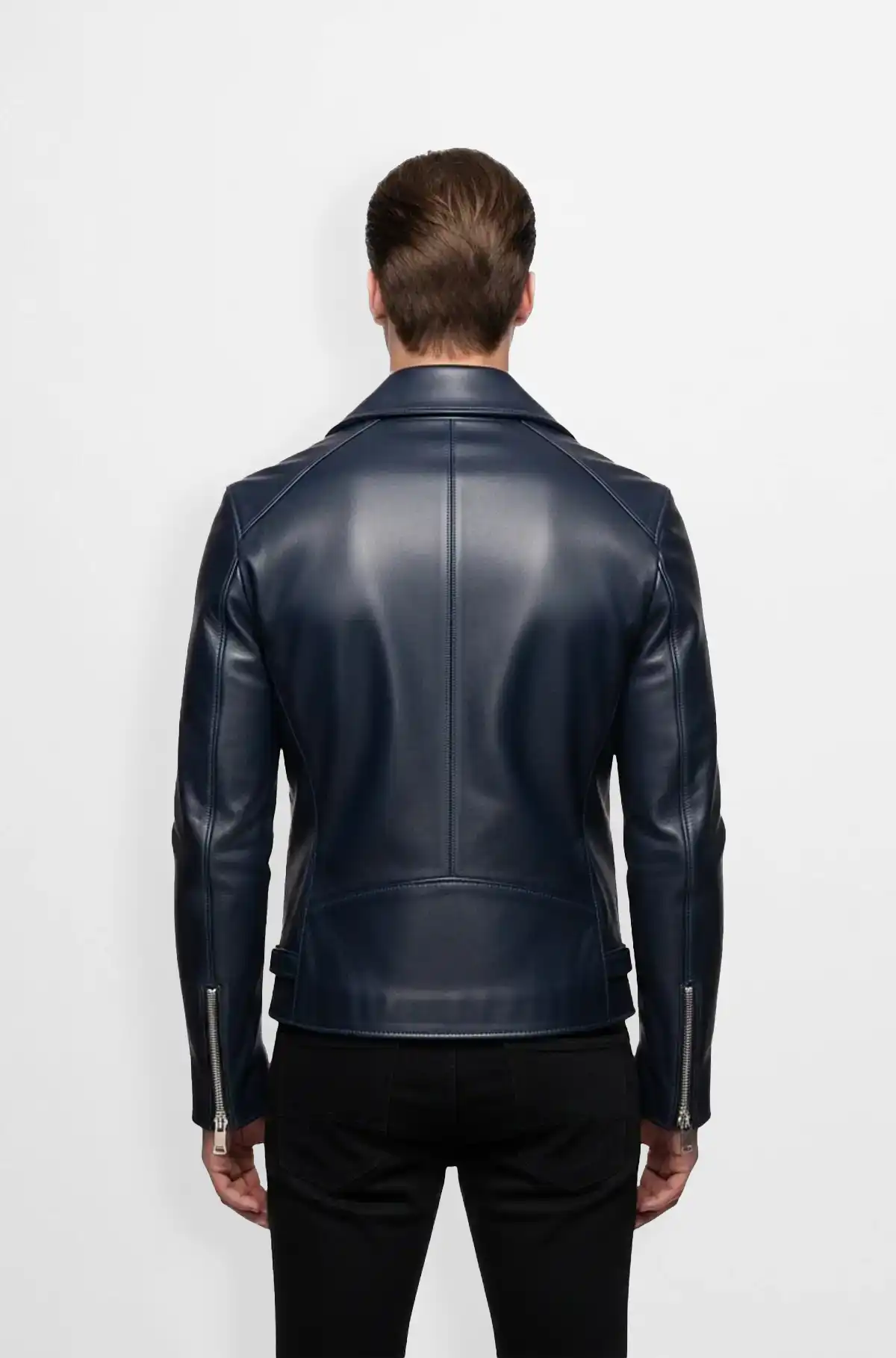 Navy Street Rider Biker Jacket