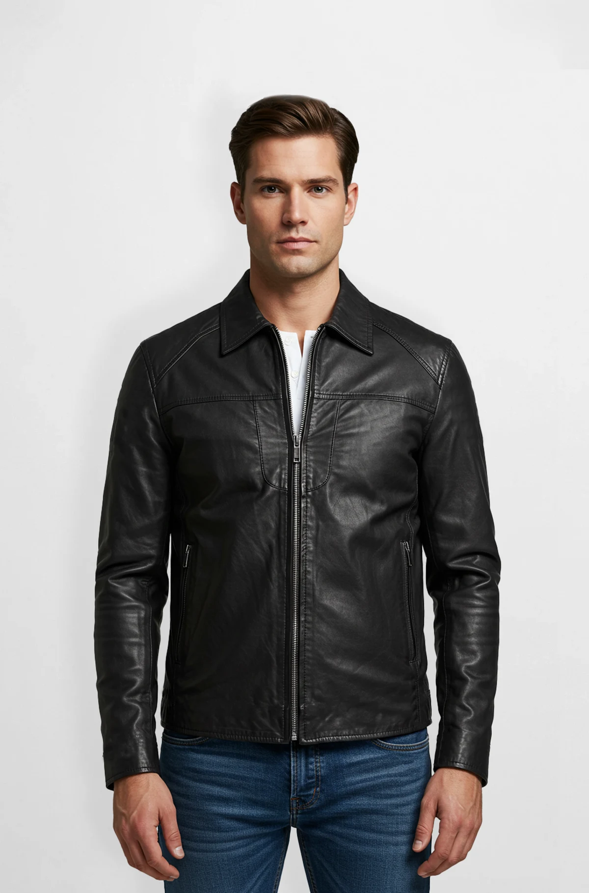Night Black Leather Jacket