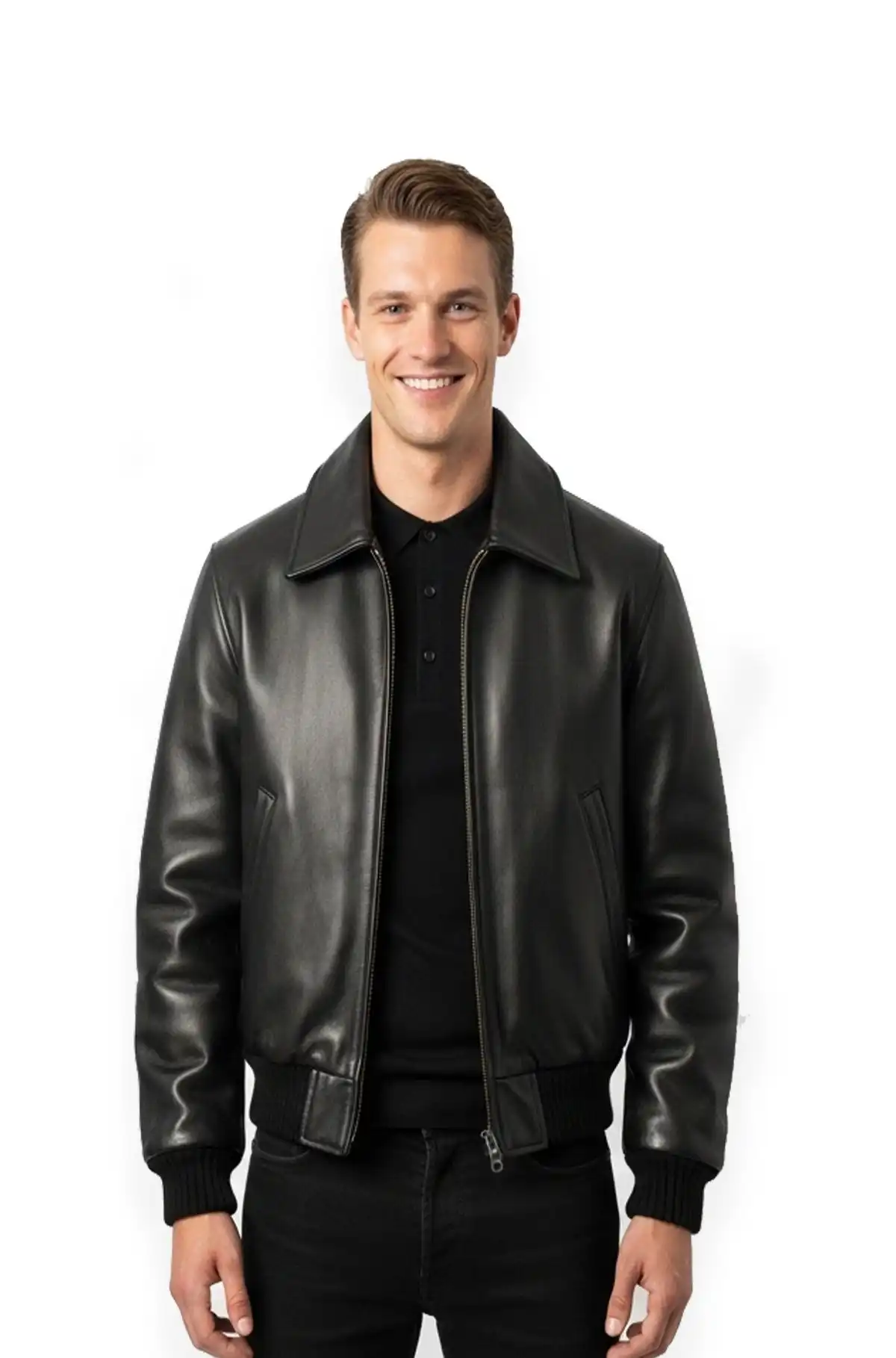 Nightfall Luxe Black Bomber Jacket