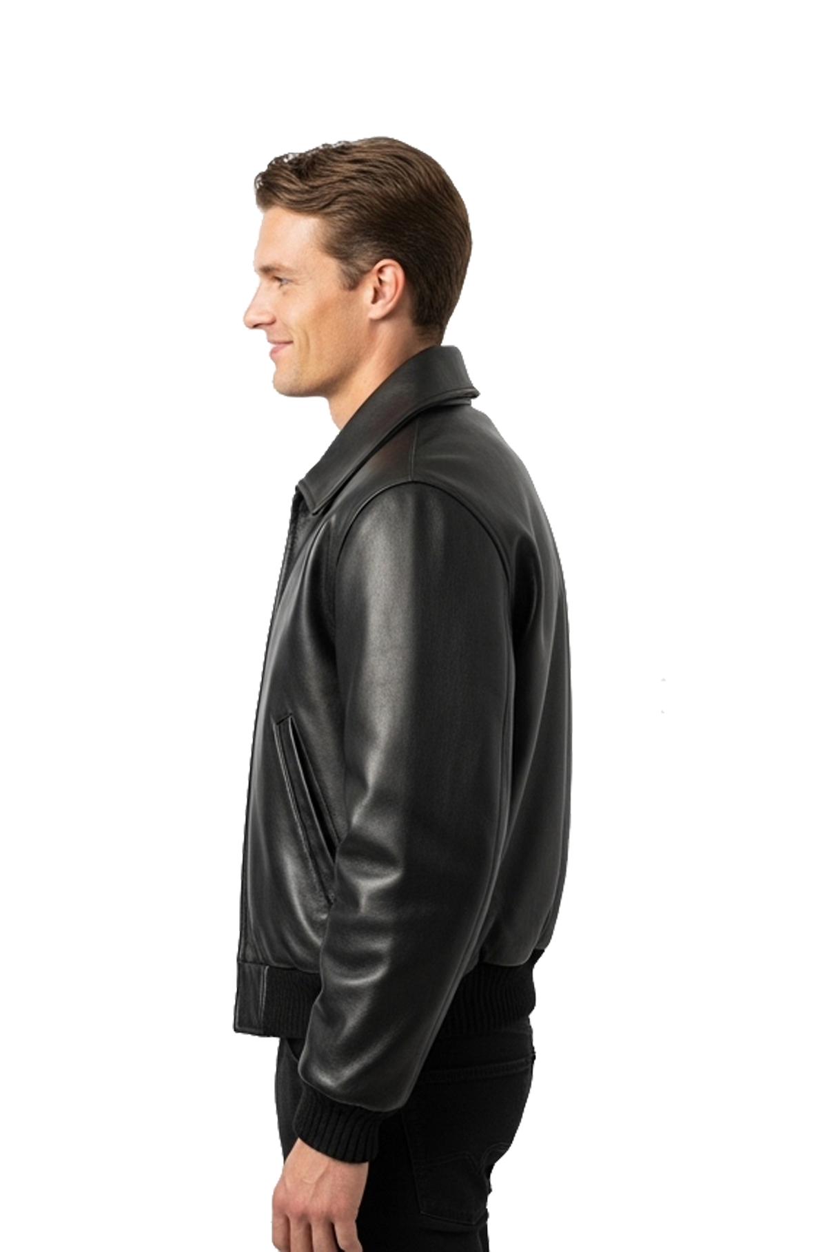 Nightfall Luxe Black Bomber Jacket