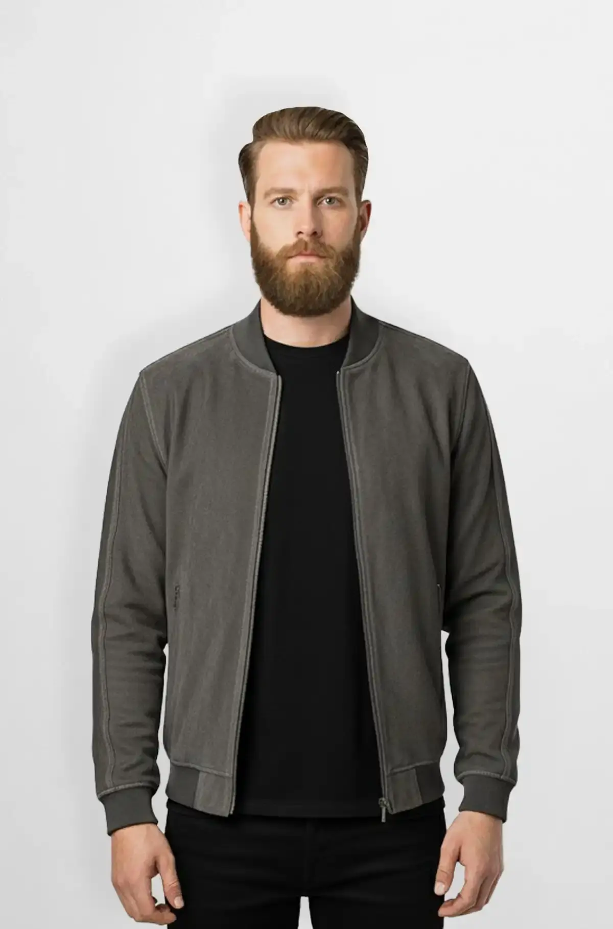 Premium Dark Grey Bomber Jacket