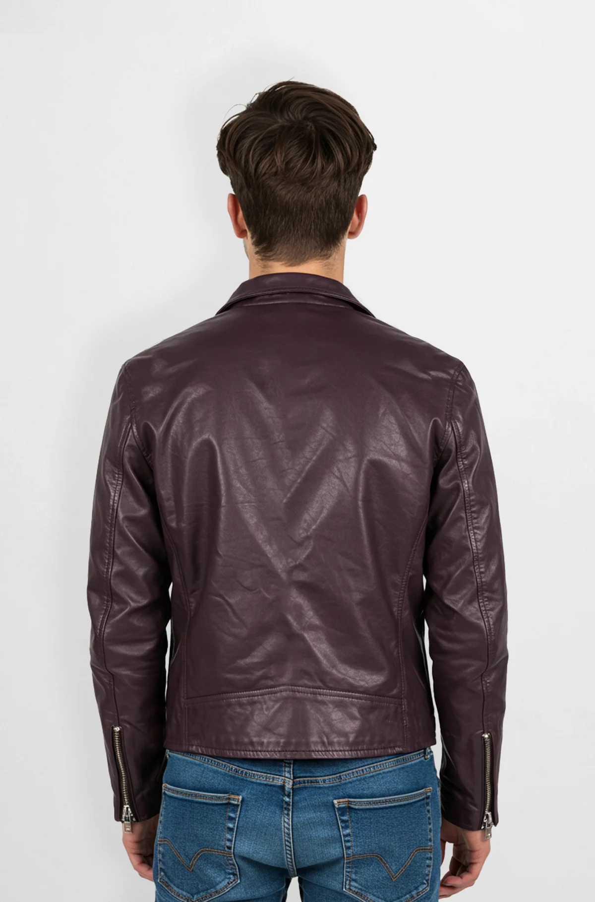 Premium Purple Leather Jacket for Men
