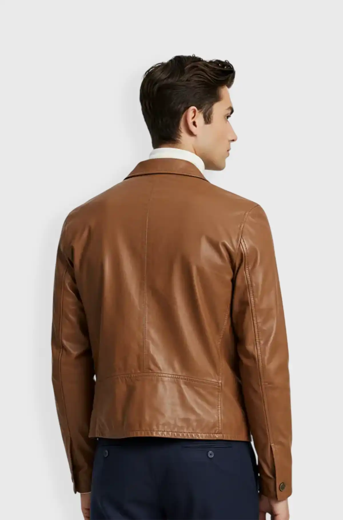 Premium Tan Leather Trucker Jacket