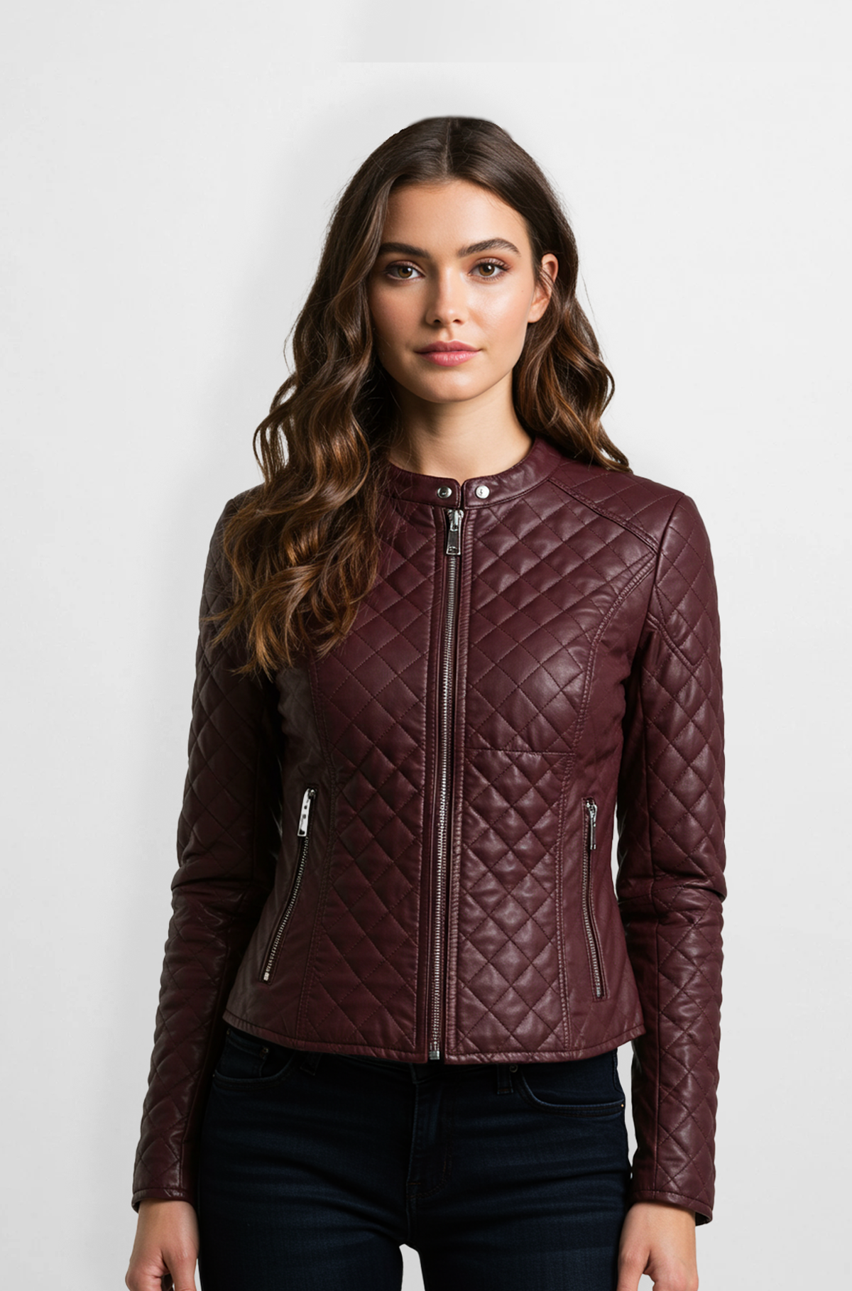 Quilted Leather Jacket for Women