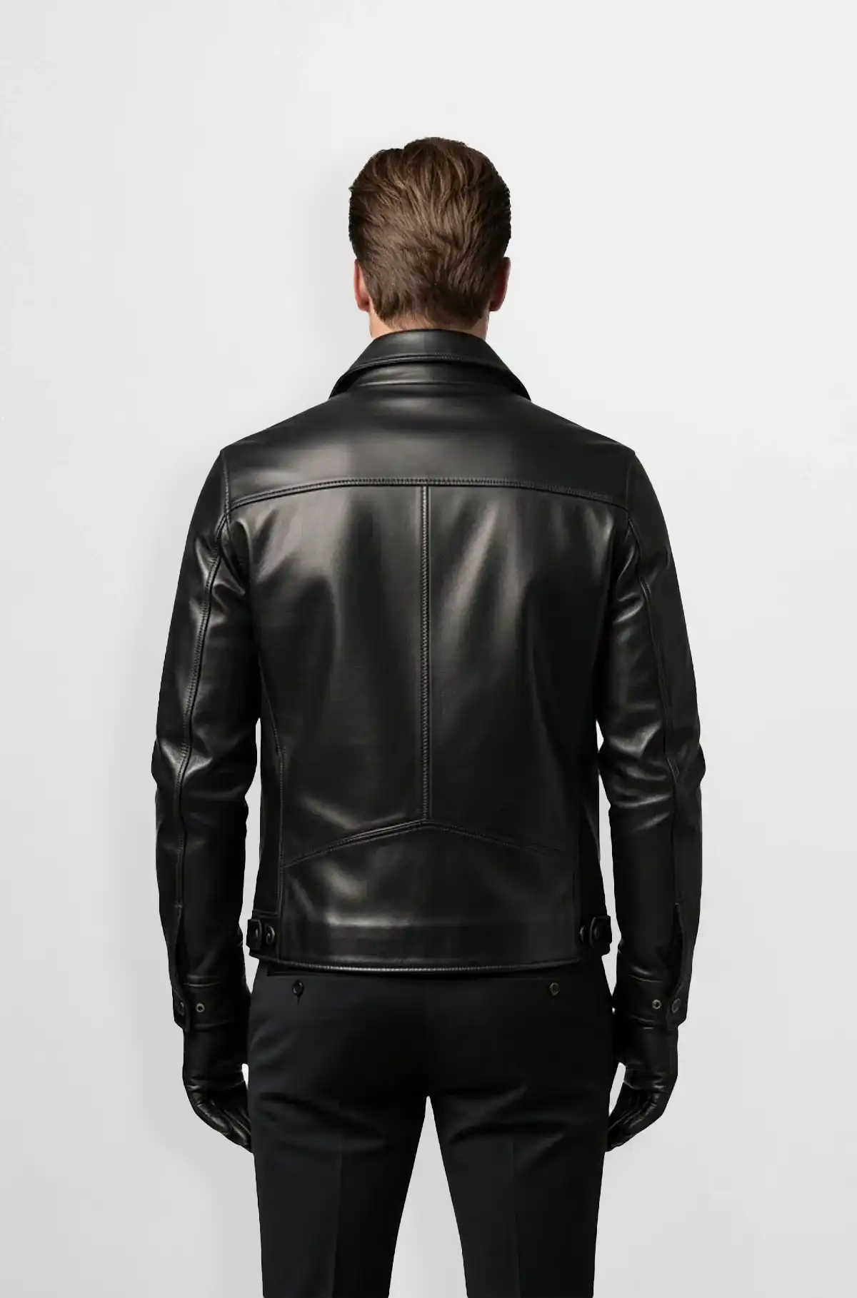 Raven Black Leather Shirt Jacket