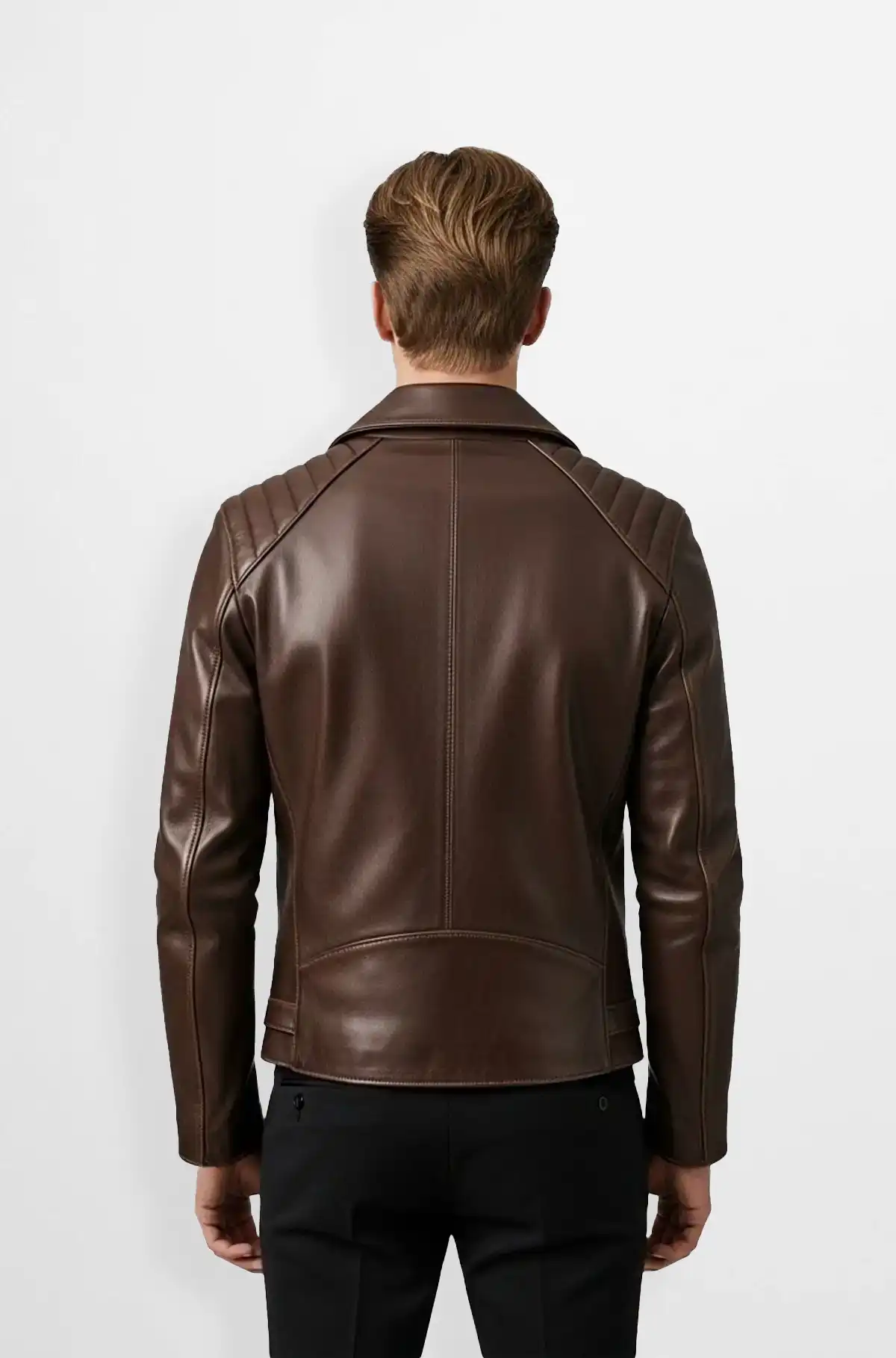 Ridge Classic Brown Leather Biker