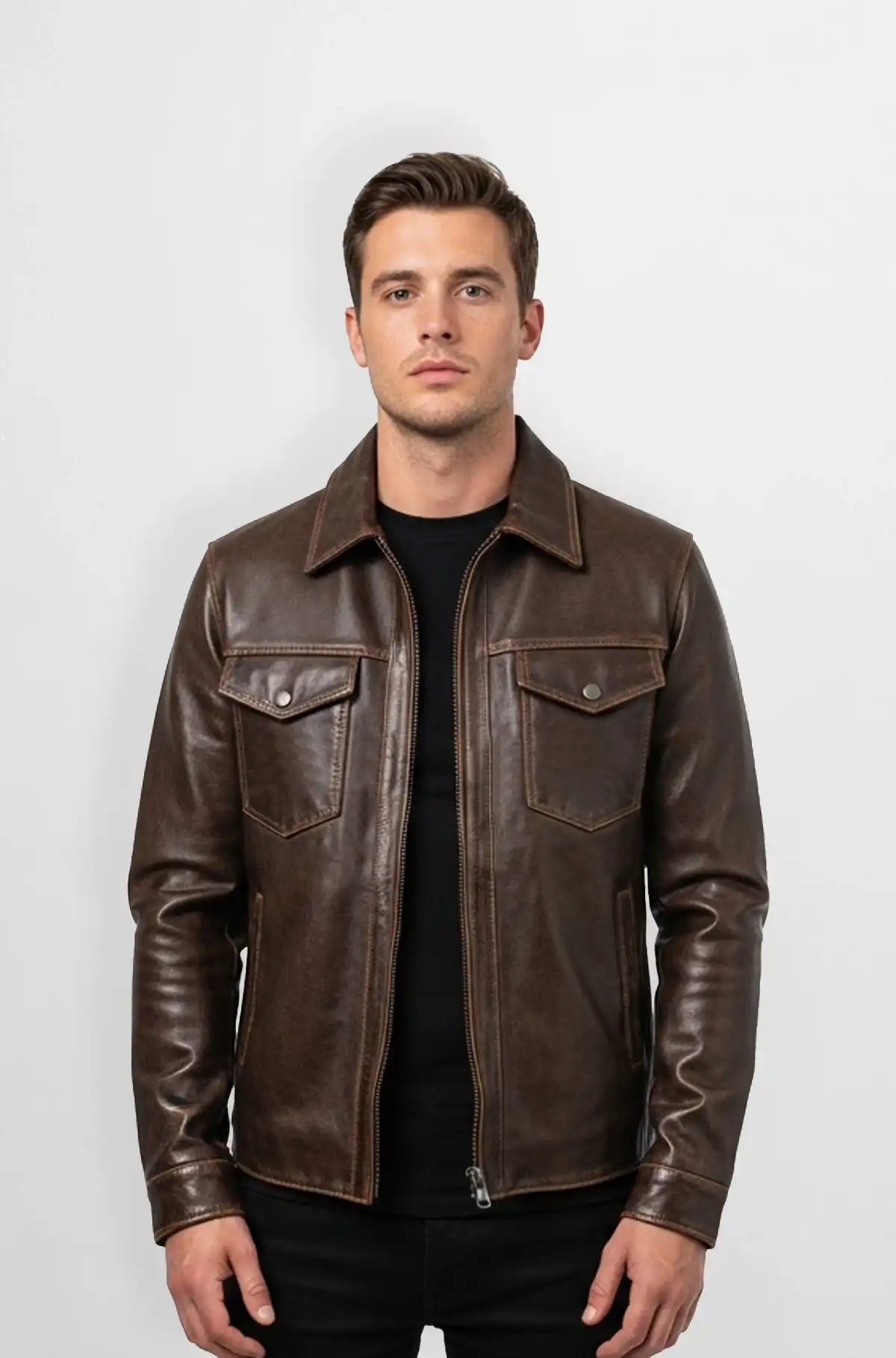 RustRider Brown Classic Trucker Jacket
