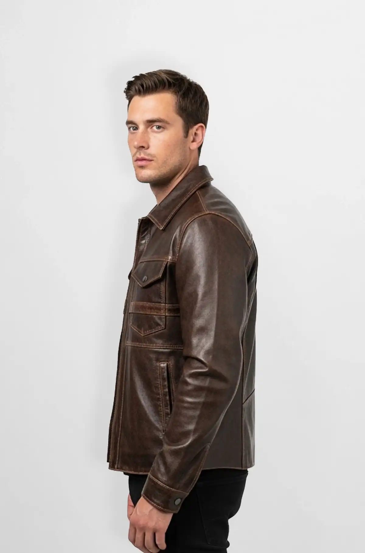 RustRider Brown Classic Trucker Jacket