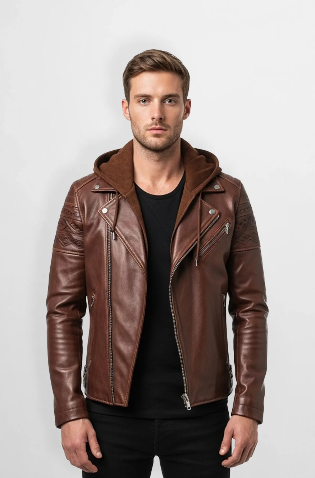 Sable Ridge Classic Hooded Moto Jacket