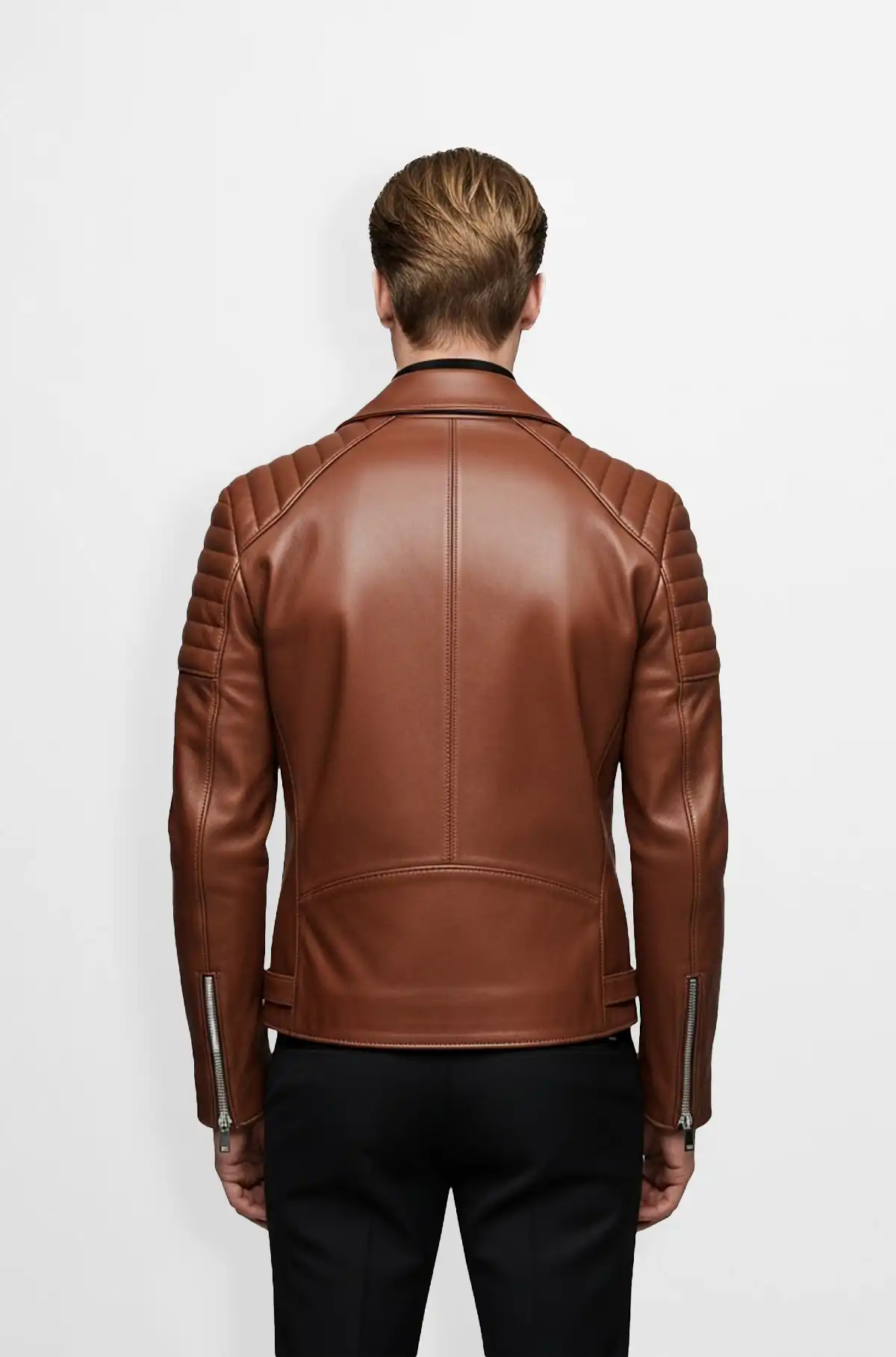 Saddle Edge Tan Biker Leather Jacket Saddle Edge Tan Biker Leather Jacket