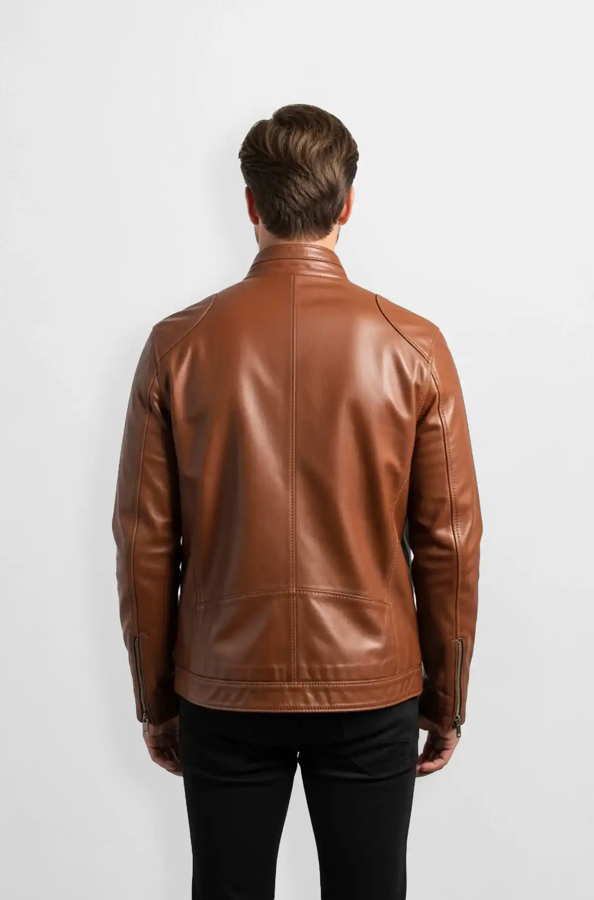 SaddleTan Racer Luxe Leather Jacket