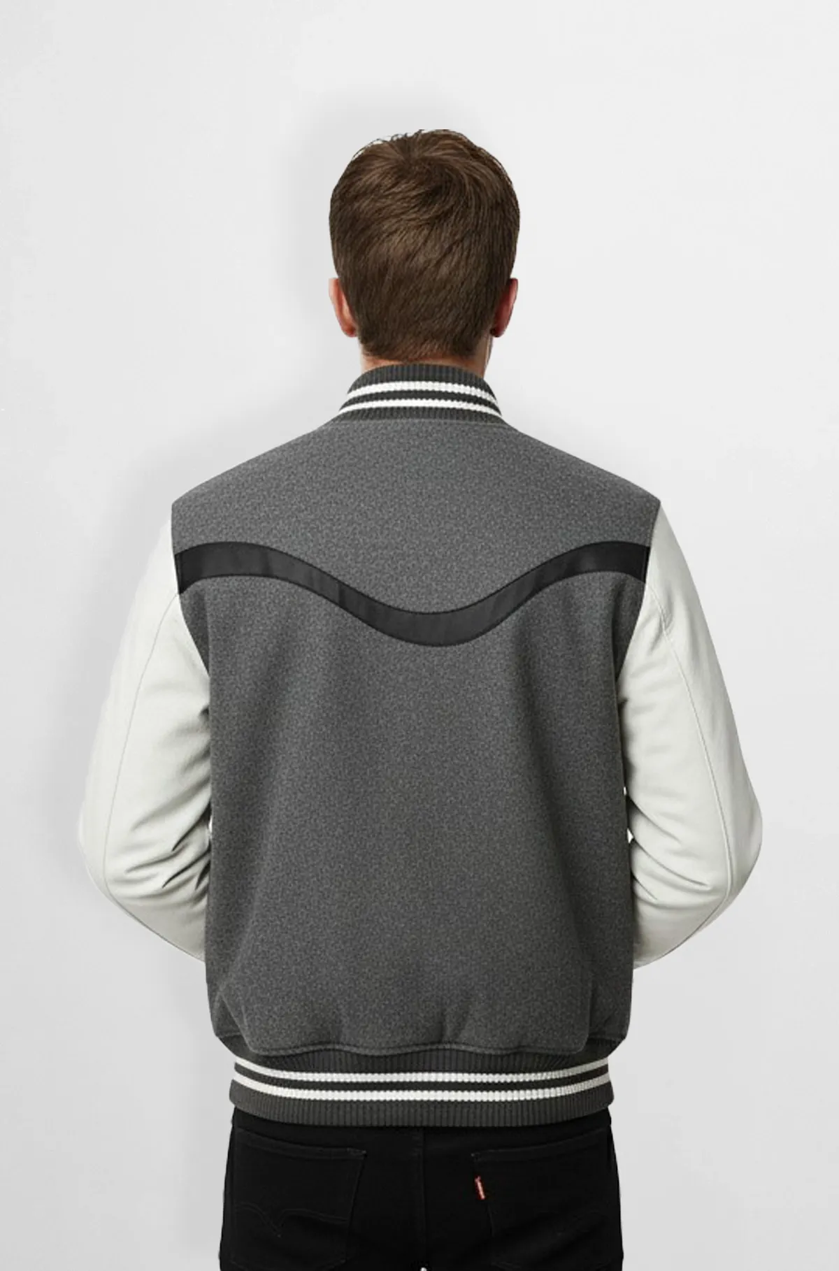 Shadow Curve Varsity Jacket
