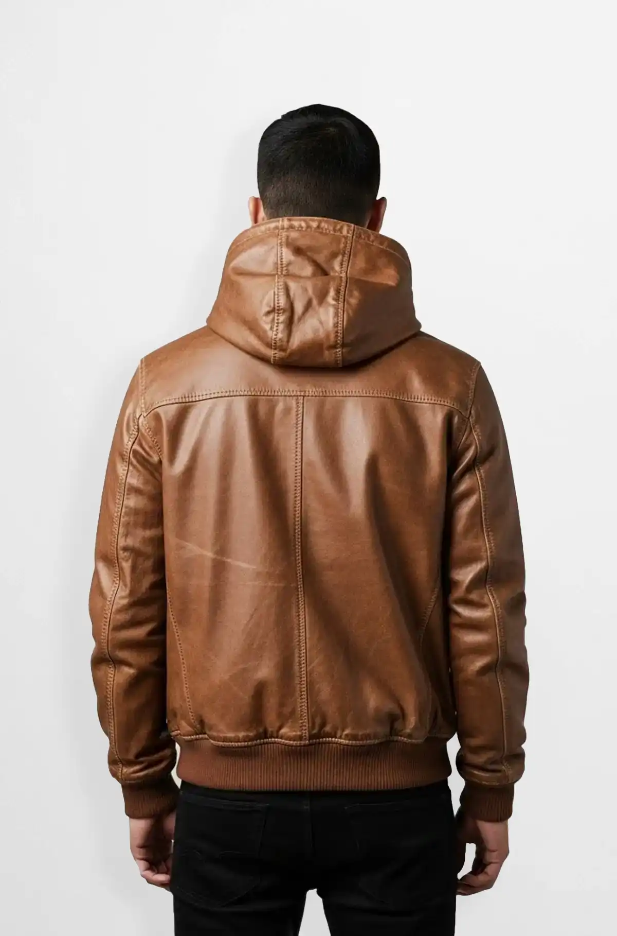 Tan Premium Bomber Style with Detachable Hood