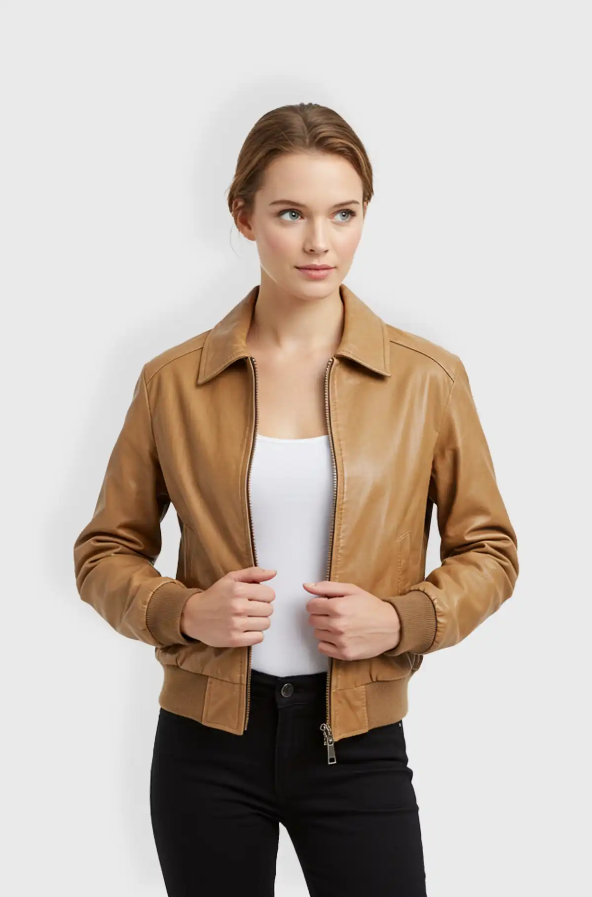 The Honey Brown Leather Jacket