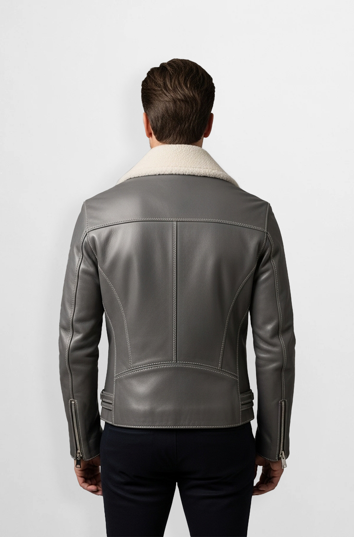 Titan Storm Shearling Biker Jacket