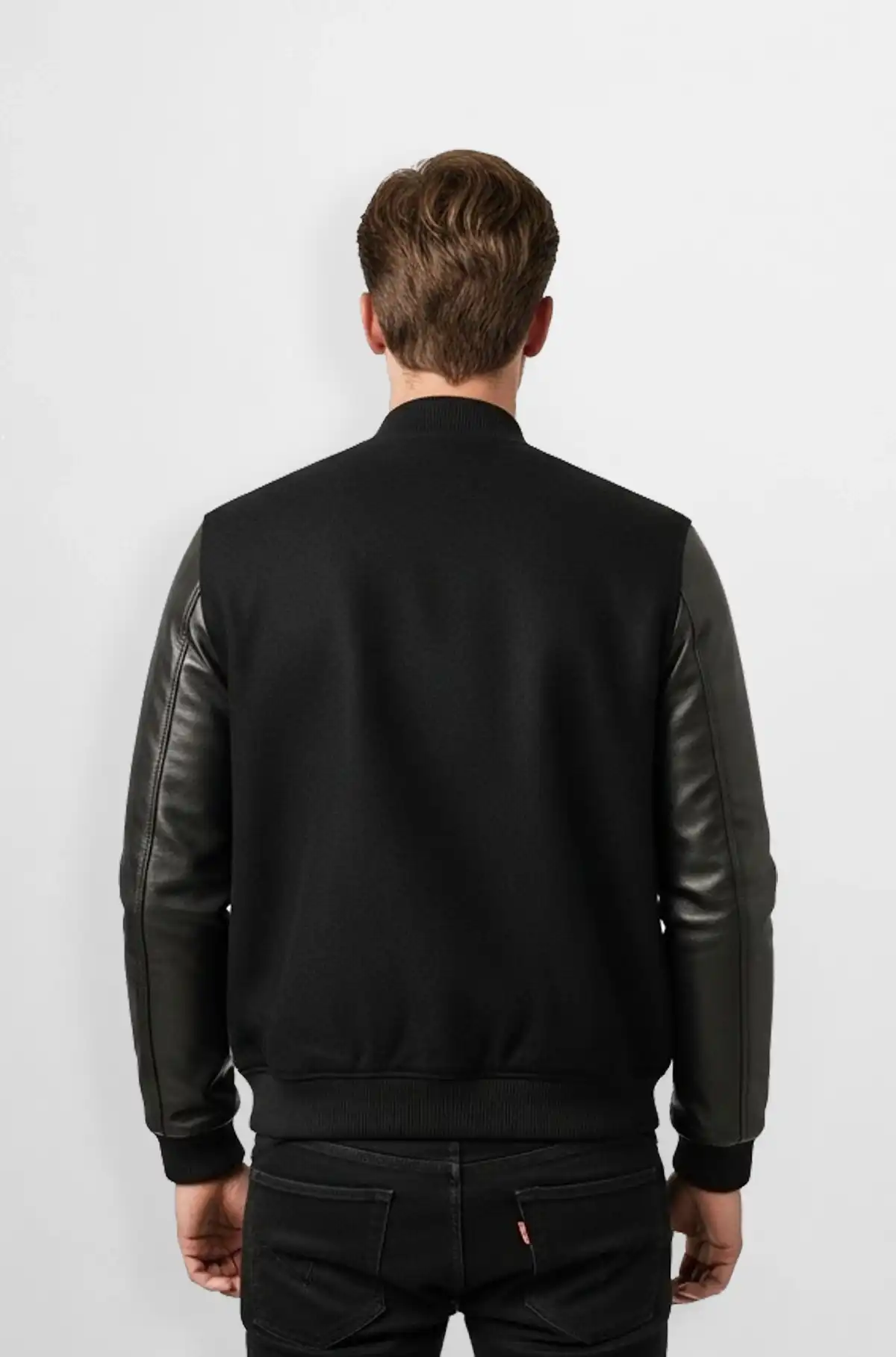 Urban Black Varsity Leather Jacket