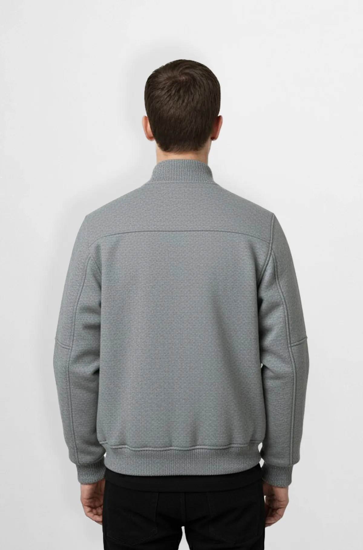 Urban Core Quilted Grey Bomber Jacket