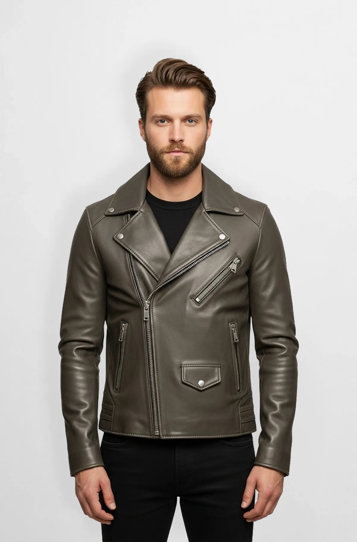 Urban Edge Olive Biker Jacket