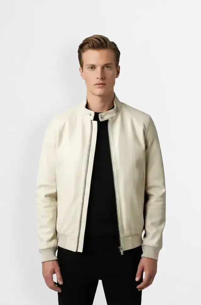 Urban Elegance Ivory Bomber